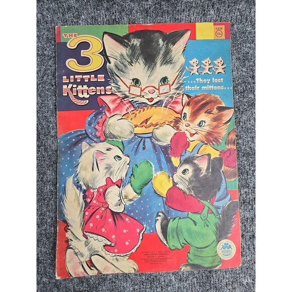 Merrill Co. Vintage Nursery Rhymes Book Lot of 3 Linen Children's Book - Picture 9 of 14